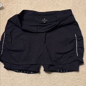 Athleta 2 in 1 Contender Skort Shorts Black Size XL
